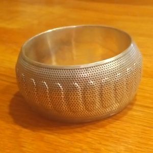Vintage Brass India Bangle Mesh look wide bangle bracelet